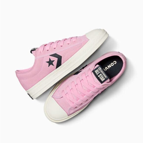 Converse Star Player 76 Black & Pink Suede Sneakers Shoes Size 13 - Picture 11 of 13